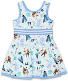 img 2 attached to 👑 Ultra Soft Disney Frozen Toddler Girls Fit and Flare Dress: Perfect for Princesses!