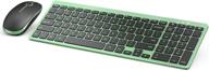 🖥️ ultra slim wireless keyboard and mouse combo, 2.4g silent wireless keyboard mouse set with 12 function keys and auto sleep, for windows/computer/pc/laptop/desktop - kc063 logo