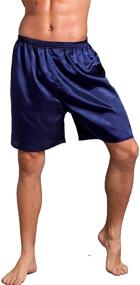 img 1 attached to 🩲 Comfortable Men's Boxer Shorts Sleepwear: Perfect Pajama Underwear for Sleep & Lounge