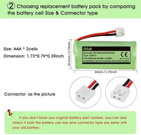 img 1 attached to 🔋 iMah BT184342/BT284342 BT18433/BT28433 Phone Battery Compatible with AT&amp;T, Vtech DS6301, CS6209 CS6219 CS6228 CS6229, TL90078 - Pack of 2