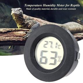 img 2 attached to Rojuna 10-Pack Mini Thermometer Hygrometer - Small Digital Temperature Humidity Meters Gauge with LCD Display for Humidors, Greenhouse, Garden, Cellar, Fridge, and Mason Jar