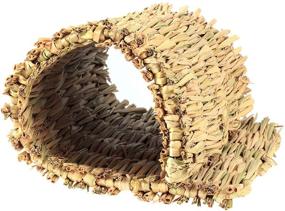 img 1 attached to 🐰 SWSTINLING 3 Pack Rabbit Bunny Mat: Natural Straw Woven Grass Bed Mat Chew Toy for Small Animals Such as Guinea Pig, Parrot, Rabbit, Bunny, and Hamster