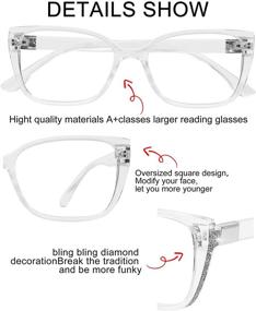 img 1 attached to OCCI CHIARI Women's Oversized Reading Glasses - Available in Multiple Strengths (1.0, 1.5, 2.0, 2.5, 3.0, 3.5, 4.0, 5.0, 6.0)