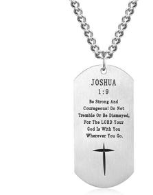 img 2 attached to Joshua Necklace Stainless Courageous Christian