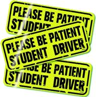 🚗 creatrill reflective tattered student driver magnet car sign set of 3 - distressed vehicle bumper magnets with strong magnetic safety sticker for new driver learning. logo