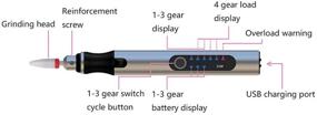 img 3 attached to 🔌 Silver Rechargeable Cordless Electric Micro Engraver Pen Kit - DIY Engraving Tool for Metal Glass Ceramic Plastic Wood Jewelry with 30 Bits, 16 Stencils, and 1 Scriber Pen