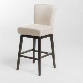 img 4 attached to 🪑 Premium Comfort & Style: Christopher Knight Home Tracy Fabric Swivel Barstool in 41-inch Height, Wheat Finish