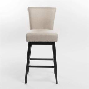 img 1 attached to 🪑 Premium Comfort & Style: Christopher Knight Home Tracy Fabric Swivel Barstool in 41-inch Height, Wheat Finish