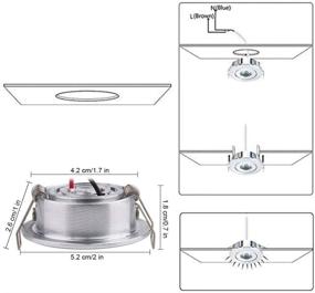 img 3 attached to 🔆 INHDBOX 10 Pack LED Recessed Ceiling Light: 3000K Warm Light, 1W 110V Downlights for Cozy Ambiance - Aluminum Fixtures