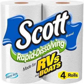 img 1 attached to 🚽 Scott Rapid Dissolve Bath Tissue, 4-Rolls (2-Pack)