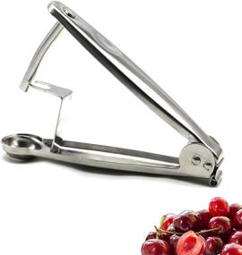 img 4 attached to 🍒 Heavy-Duty Stainless Steel Cherry and Olive Pitter Tool - Efficient Fruit Corer Seed Remover for Cherries, Jujubes, and Plums