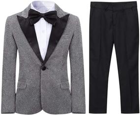 img 4 attached to Golden Silver Boys' Suits & Sport Coats - Fashion Tuxedo Pieces for Stylish Clothing