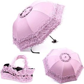 img 3 attached to ☂️ Rice Princess UV-Proof Folding Umbrella Parasol