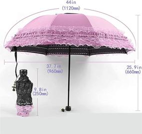 img 1 attached to ☂️ Rice Princess UV-Proof Folding Umbrella Parasol