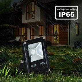 img 2 attached to 🌈 T-SUN RGB Color Changing LED Flood Lights - 10W Waterproof Security Lights with US Plug, Super Bright Remote Control Outdoor Spotlight - 5 Pack for Garden, Yard, Warehouse Sidewalk, Backyard, Garage