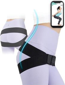 img 4 attached to 🔗 M Size SNPE Two Way Pelvic Belts - Hip Brace for Lower Back and Glute Exercise. Sciatica Pain Relief Si Belt. Posture Corrector for Women and Men. Sacroiliac Support.