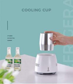 img 2 attached to Hoyear Mini Beverage Cooler - Desktop Cup Cooler for Cola, Beer, Drinks - Electric Cup Plate with Aluminum Mug - Perfect for Office and Home Use - Quick Cooling Cupcooler - Accessories Included