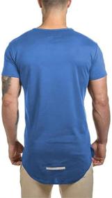 img 2 attached to 👕 Reflective Crewneck Longline Bodybuilding Tshirts for Men's Clothing in Shirts