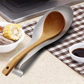 img 1 attached to 🔪 Dishwasher-Safe LIANYU Stainless Spatula Holder: Convenient and Hygienic Storage Solution