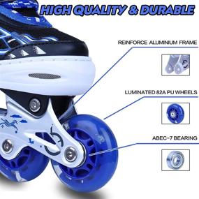 img 3 attached to ZLEIOUY Children's Adjustable Inline Skates with Light-Up Wheels - Perfect for Girls and Boys, Outdoor and Indoor Roller Skating Fun!