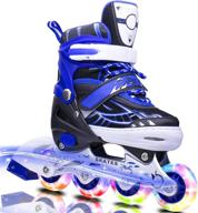 zleiouy children's adjustable inline skates with light-up wheels - perfect for girls and boys, outdoor and indoor roller skating fun! logo