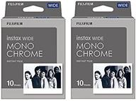 📸 fujifilm instant film 2-pack bundle set: instax wide monochrome ww 1 - 20 shots for instax wide 300 camera (2-pack) - import from japan logo