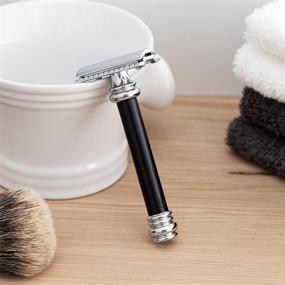 img 1 attached to 🪒 The Ultimate Precision: Merkur MK-38011 Black Handled Double Edge Safety Razor