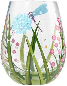 img 2 attached to 🍷 Enesco 6000226 Lolita Stemless Wine Glass Dragonfly, Hand-Painted Artisan-Blown Glass, Multicolor Design