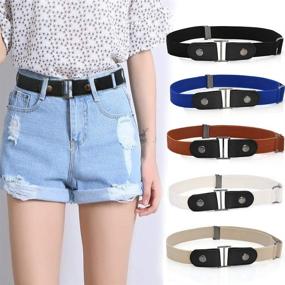 img 1 attached to Buckle Invisible Elastic Stretch Womens Women's Accessories and Belts