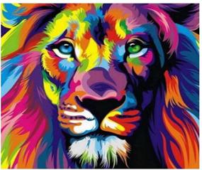 img 4 attached to DIY 5D Diamond Painting Kit - Lion Animal Resin Cross Stitch - Crystals Embroidery - Home Decor Craft