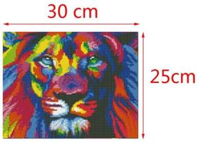 img 2 attached to DIY 5D Diamond Painting Kit - Lion Animal Resin Cross Stitch - Crystals Embroidery - Home Decor Craft