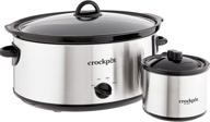 crock-pot 8 quart stainless steel slow cooker with 16 oz little dipper food warmer логотип