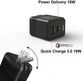 img 3 attached to iWALK USB C Charger - 2-Port 18W Fast Charger with QC 3.0, Foldable Power Adapter, PD Charger for iPhone 12/12 Mini/12 Pro/12 Pro Max, 11 Pro, 8, 6, Pixel, Galaxy, iPad Pro, Airpods Pro