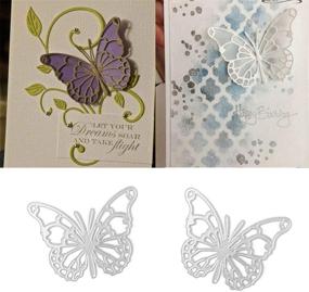 img 1 attached to 🦋 2Pcs Comidox Butterfly and Dragonfly Cutting Dies Stencils for DIY Scrapbooking Decor, Embossing, Album, Post Card Making, Paper Craft
