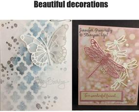 img 3 attached to 🦋 2Pcs Comidox Butterfly and Dragonfly Cutting Dies Stencils for DIY Scrapbooking Decor, Embossing, Album, Post Card Making, Paper Craft