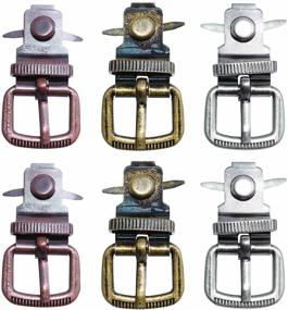 img 1 attached to Tim Holtz Idea-ology Metal Buckles - Set of 6 Fasteners with Assorted Finishes (TH93064)