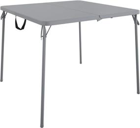 img 4 attached to 🏕️ COSCO XL 38.5" Half Card Table: Portable, Wheelchair Accessible for Indoors & Outdoors - Perfect for Camping, Tailgating, and Crafting - Gray