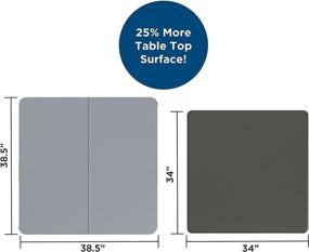 img 3 attached to 🏕️ COSCO XL 38.5" Half Card Table: Portable, Wheelchair Accessible for Indoors & Outdoors - Perfect for Camping, Tailgating, and Crafting - Gray