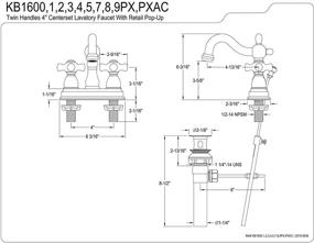 img 1 attached to 🚰 KB1601PX Porcelain Centerset Faucet by Kingston Brass