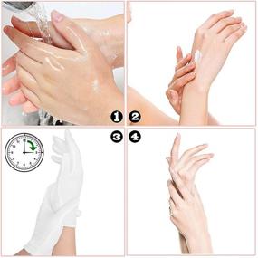 img 1 attached to 🧤 White Cotton Gloves Large: Moisturizing Dry Hands, Eczema Relief, Lotion Spa, Jewelry Inspection -10 Pairs for Men and Women