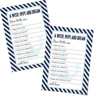 🎉 wishing well advice and wish cards for nautical baby shower (20 pack) - boys birthday memory idea, navy blue anchor theme – anchor event supply, 4x6 size, paper clever party logo