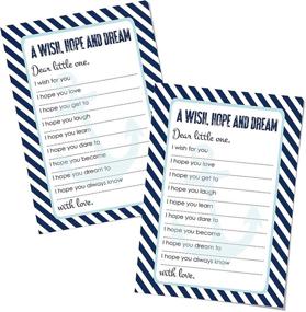 img 4 attached to 🎉 Wishing Well Advice and Wish Cards for Nautical Baby Shower (20 Pack) - Boys Birthday Memory Idea, Navy Blue Anchor Theme – Anchor Event Supply, 4x6 Size, Paper Clever Party