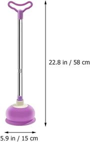 img 2 attached to 🚽 DOITOOL Rubber Toilet Plunger: Heavy Duty Cup Plunger with Long Handle for Clogged Toilets - Blue & Red Options