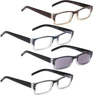 👓 enhance your vision with reading glasses 4 pack featuring sunshine readers for both women and men logo