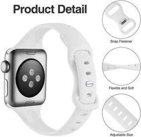 img 2 attached to Muranne 5 Pack Bands Compatible With Apple Watch 41Mm 40Mm 38Mm 42Mm 44Mm 45Mm IWatch SE &Amp