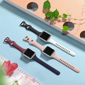 img 3 attached to Muranne 5 Pack Bands Compatible With Apple Watch 41Mm 40Mm 38Mm 42Mm 44Mm 45Mm IWatch SE &Amp