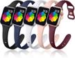 muranne 5 pack bands compatible with apple watch 41mm 40mm 38mm 42mm 44mm 45mm iwatch se &amp logo