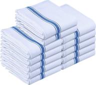 🧽 12-pack blue kitchen towels by utopia towels - reusable 100% cotton dish towels - super absorbent cleaning cloths - machine washable hand towels - 15 x 25 inches logo