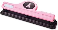 🎀 officemate breast cancer awareness 3-hole punch, pink - promote awareness and support with this 3 hole punch (08901) logo