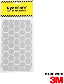 img 4 attached to 🔒 Enhance Your Safety with RydeSafe Iron-On Reflective Hexagon Decals - Large Size in Silver